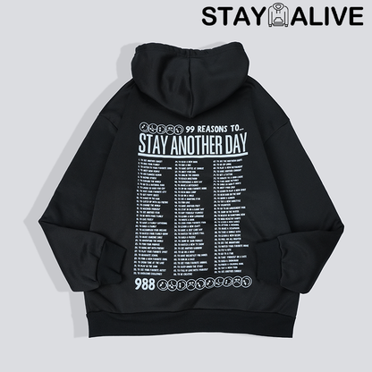 Black Friday Sale - STAYALIVECO 'STAY ANOTHER DAY' UNISEX HOODIE