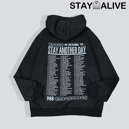 Black Friday Sale - STAYALIVECO 'STAY ANOTHER DAY' UNISEX HOODIE